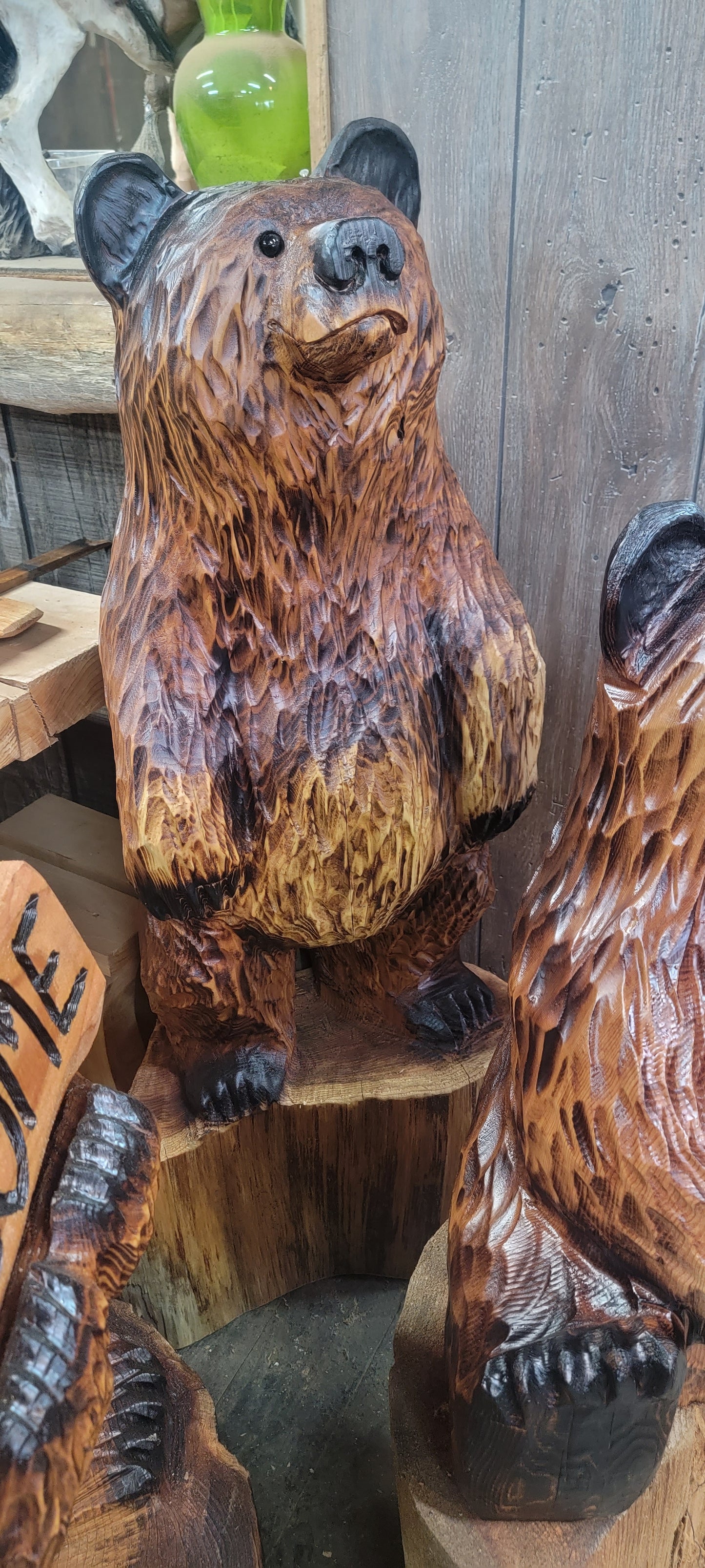 4 ft Western Red Cedar standing bear